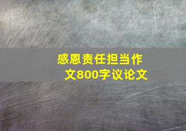 感恩责任担当作文800字议论文