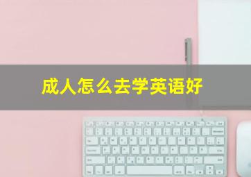 成人怎么去学英语好