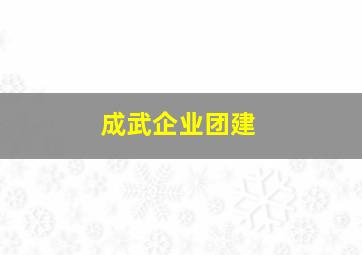 成武企业团建