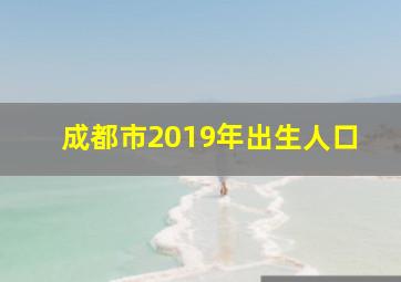 成都市2019年出生人口