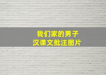 我们家的男子汉课文批注图片