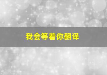 我会等着你翻译