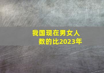 我国现在男女人数的比2023年