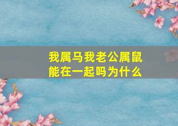 我属马我老公属鼠能在一起吗为什么