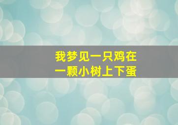 我梦见一只鸡在一颗小树上下蛋