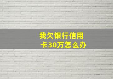 我欠银行信用卡30万怎么办