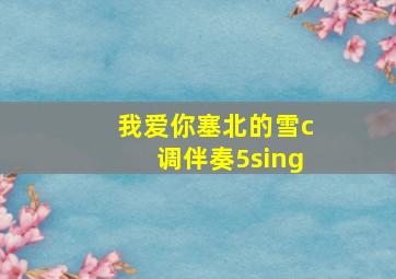 我爱你塞北的雪c调伴奏5sing