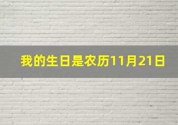 我的生日是农历11月21日