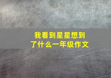 我看到星星想到了什么一年级作文