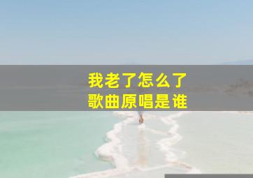 我老了怎么了歌曲原唱是谁