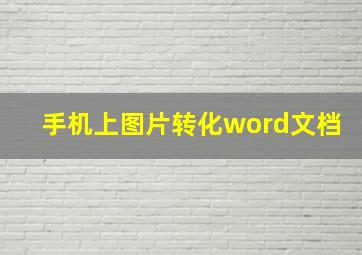 手机上图片转化word文档