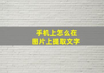 手机上怎么在图片上提取文字