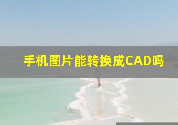 手机图片能转换成CAD吗