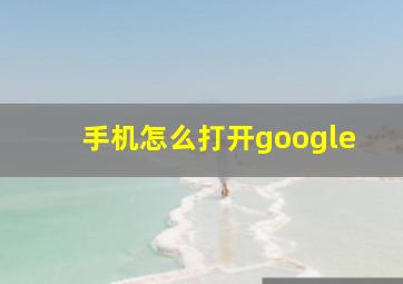 手机怎么打开google