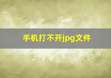 手机打不开jpg文件