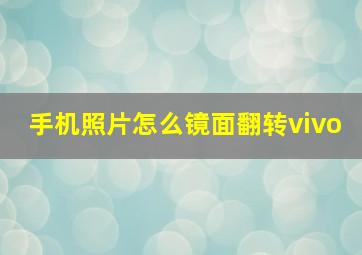 手机照片怎么镜面翻转vivo