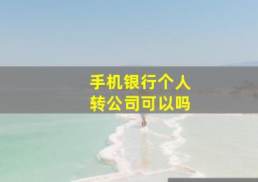 手机银行个人转公司可以吗