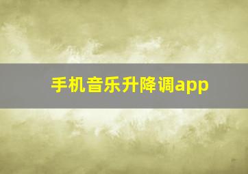 手机音乐升降调app