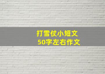 打雪仗小短文50字左右作文