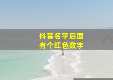 抖音名字后面有个红色数字