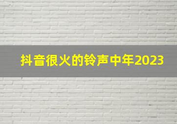 抖音很火的铃声中年2023