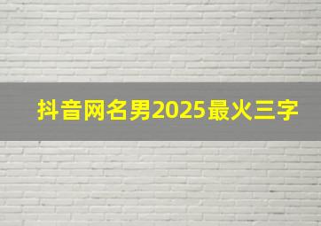 抖音网名男2025最火三字