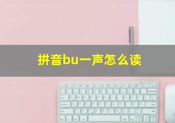 拼音bu一声怎么读