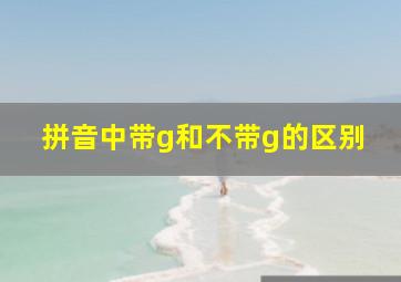 拼音中带g和不带g的区别