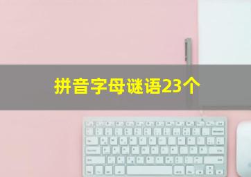 拼音字母谜语23个