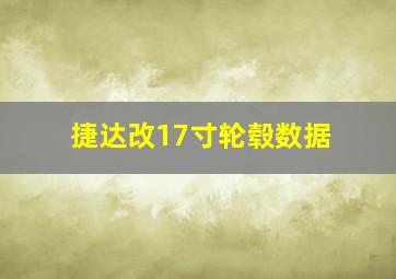 捷达改17寸轮毂数据