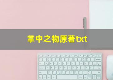 掌中之物原著txt