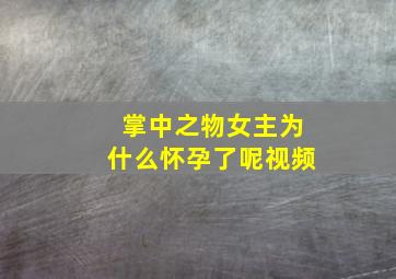 掌中之物女主为什么怀孕了呢视频