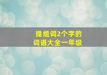 提组词2个字的词语大全一年级