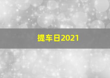 提车日2021