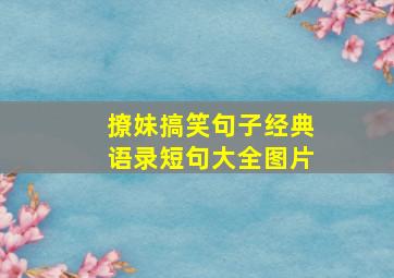 撩妹搞笑句子经典语录短句大全图片