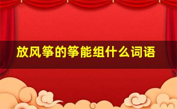 放风筝的筝能组什么词语