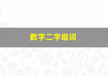 数字二字组词