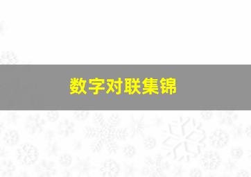 数字对联集锦