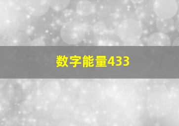 数字能量433