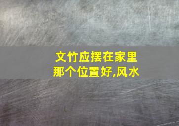 文竹应摆在家里那个位置好,风水