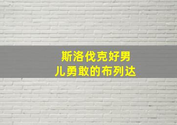 斯洛伐克好男儿勇敢的布列达