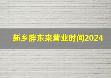 新乡胖东来营业时间2024