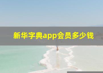 新华字典app会员多少钱