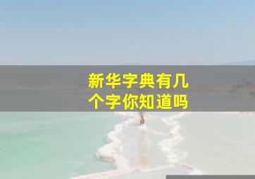 新华字典有几个字你知道吗