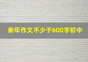 新年作文不少于600字初中