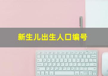 新生儿出生人口编号