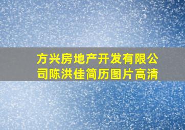 方兴房地产开发有限公司陈洪佳简历图片高清