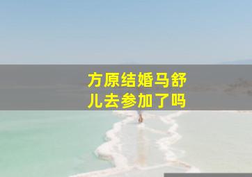 方原结婚马舒儿去参加了吗