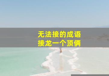 无法接的成语接龙一个顶俩