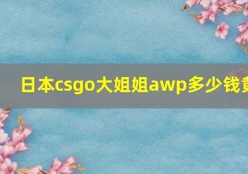 日本csgo大姐姐awp多少钱黄